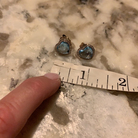 NEW Ippolita 925 Lollipop Heart Blue Topaz Studs